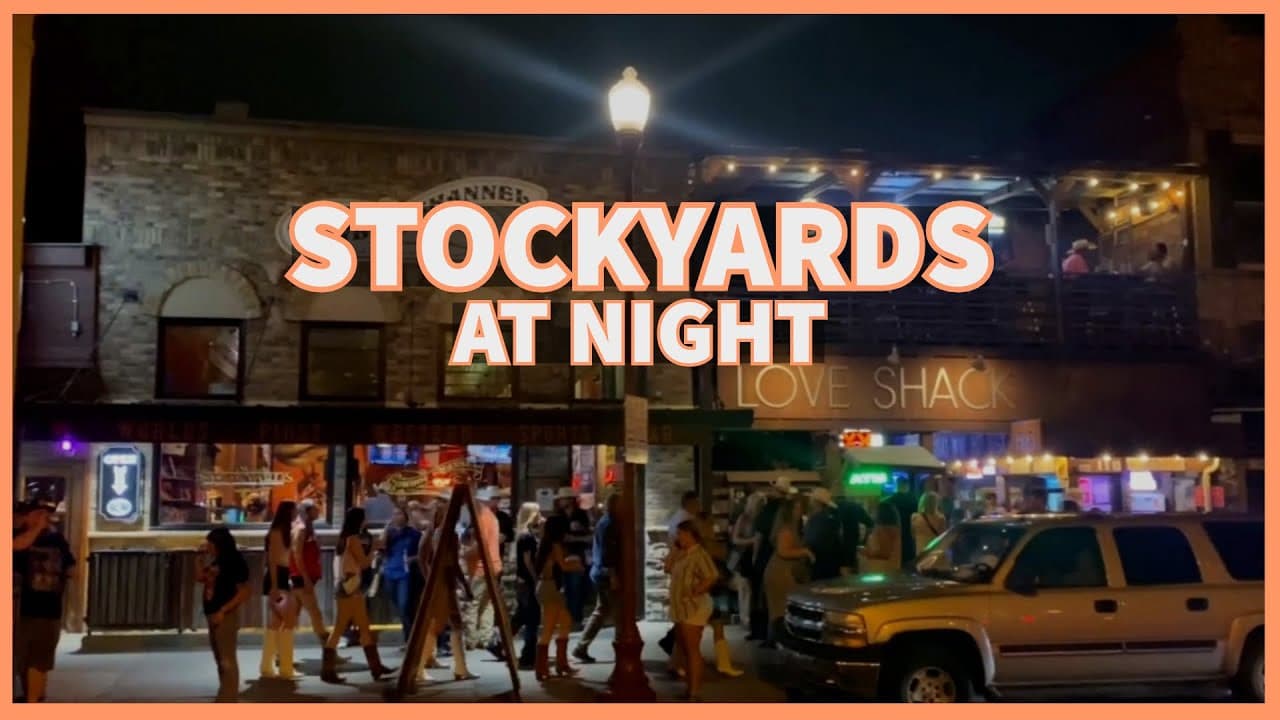 What's going on at the Fort Worth Stockyards at night? Touring Texas vlog